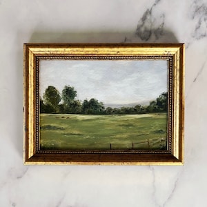 COUNTRYSIDE Art Print - Unframed Oil Painting Print - Oil Painting Countryside - Farmhouse Painting Art - Small Landscape - Kitchen Art