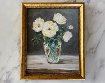 ANALISE Art Print - Unframed Oil Painting Print - Oil Painting Still Life Original - Small Flower Oil Painting -  Bouquet Oil Painting