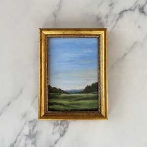 SLOW LANE Art Print - Unframe Oil Painting Print- Countryside - Farmhouse Oil Painting - Small Landscape Painting - Kitchen Landscape Print