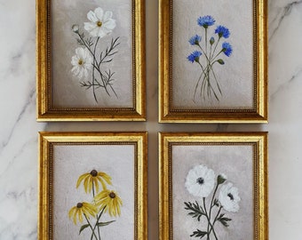 FLORAL BUNDLE Art Prints - Unframed Floral Oil Painting Art Prints