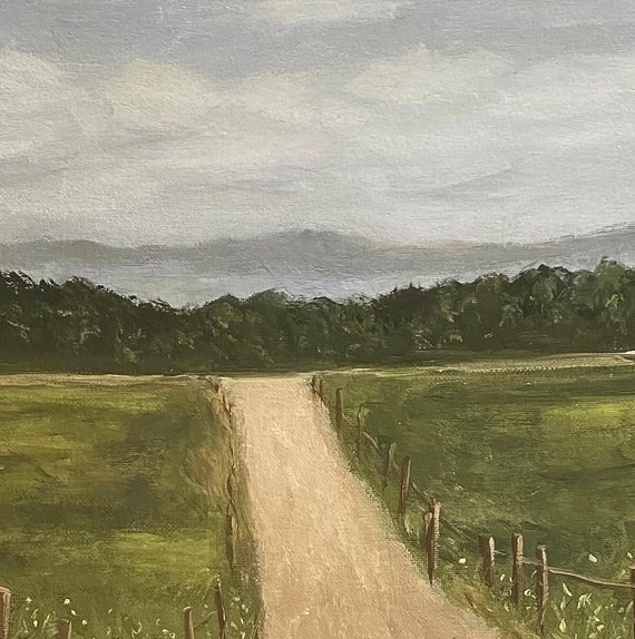 QUIET ROAD Art Print - Unframed Oil Painting Print - Landscape Oil