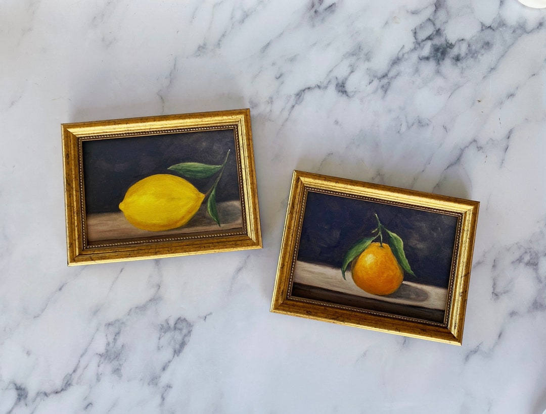 MOODY STILL LIFE Bundle - Unframed Fruit Oil Painting Art Prints - Etsy