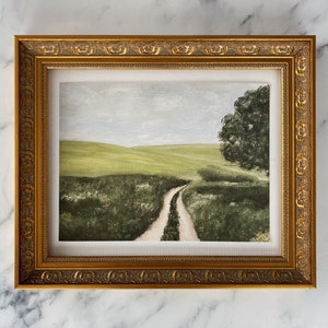 THE JOURNEY Art Print Unframed Landscape Oil Painting Print Oil Painting Countryside Pasture Oil Painting Small Landscape Painting image 7