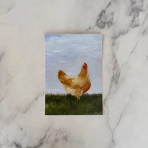 HENRIETTA Art Print Unframed Oil Painting Print Oil Painting Still Life Original Giclee Print Chicken Oil Painting Chicken Art image 7