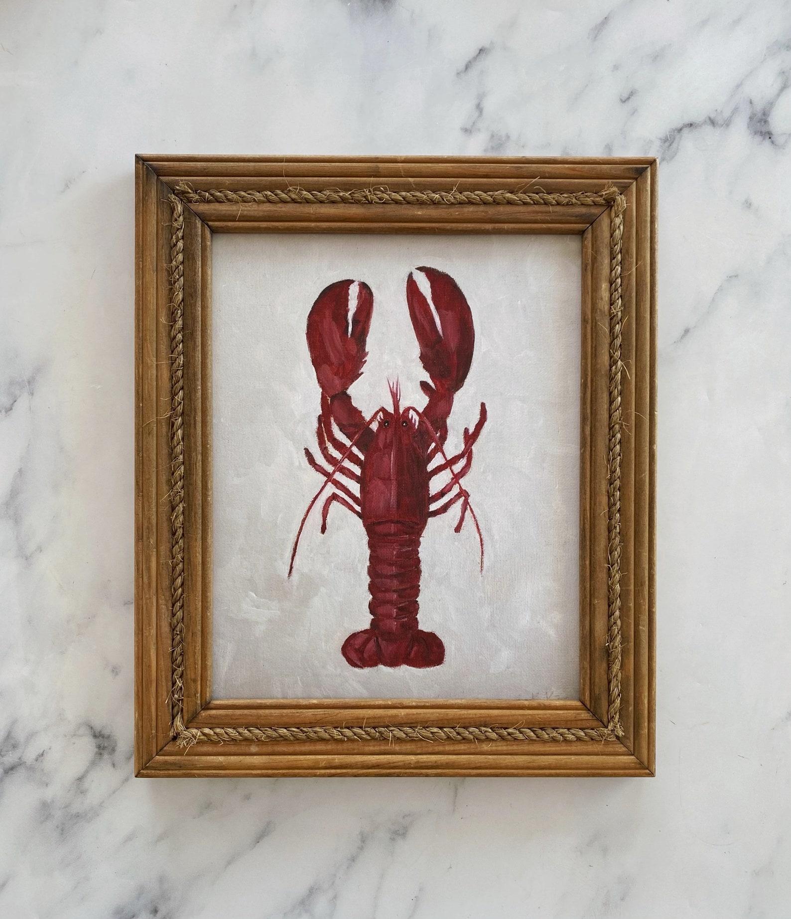 LOBSTER Art Print Unframed Lobster Oil Painting Print | Etsy