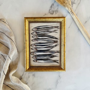 SARDINES Art Print Unframed Oil Painting Print Oil Painting Still Life Sardine Oil Painting French Kitchen Art Restaurant Fish Art image 8