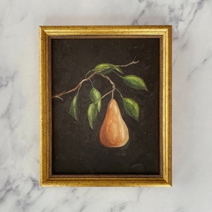 A PEAR TREE Art Print - Unframed Oil Painting Print - Moody Pear - Original Art Print - French Country Art - Kitchen Art - Pear Still Life