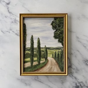 THIS WAY Art Print - Unframed Oil Painting Print - Landscape Giclee Print - Landscape Country Oil Painting Print - Country Road Art Print