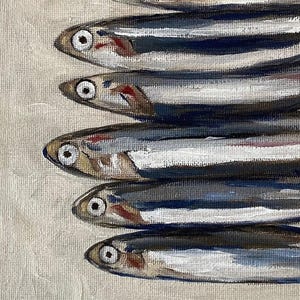 SARDINES Art Print - Unframed Oil Painting Print image 2
