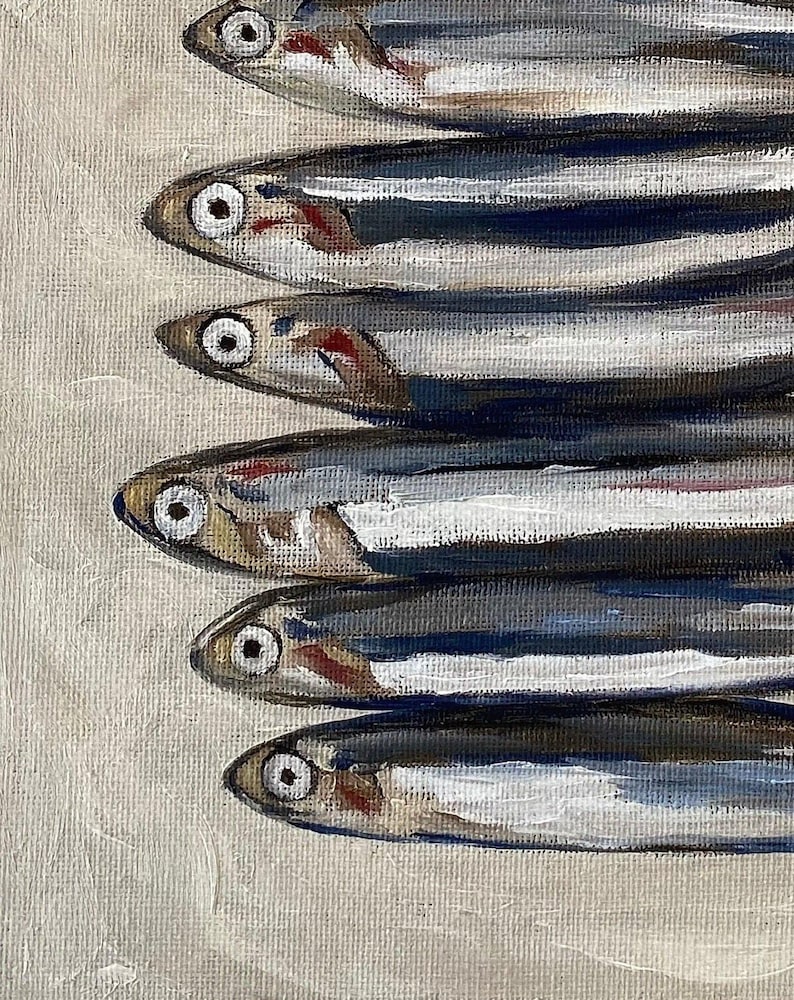 SARDINES Art Print - Unframed Oil Painting Print image 2