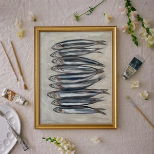 SARDINES Art Print - Unframed Oil Painting Print image 4