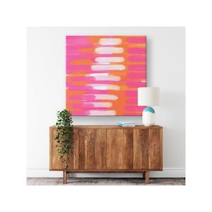 Pink Orange White Abstract Canvas Wall Art Home Decor Wall Art Painting