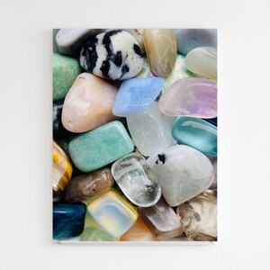 Printable Rainbow Crystal Cluster Gemstone Mix Home Decor Wall Art