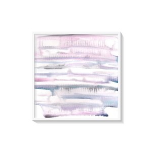 Printable Pink Purple Gray and Blue Abstract Watercolor Wall Art Home Decor