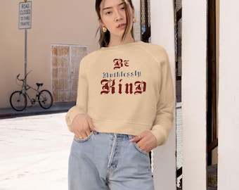 Felpa corta Be Kind / Pullover corto nero