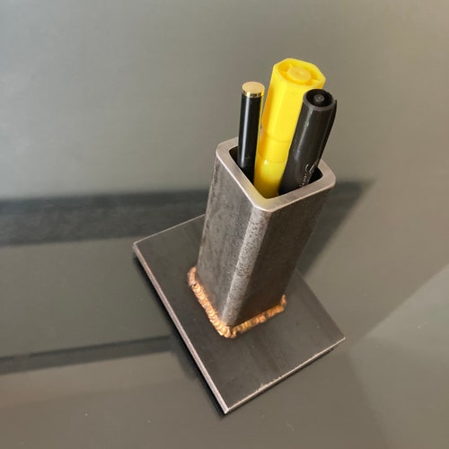 Buy Rusty Industrial Steel Desk Organizer Metal Pen Stand Home Online in India Etsy