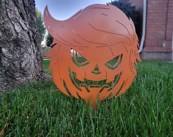 Trumpkin, Laser Cut Metal Pumpkin, Trump Pumpkin, Yard Decoration, Halloween