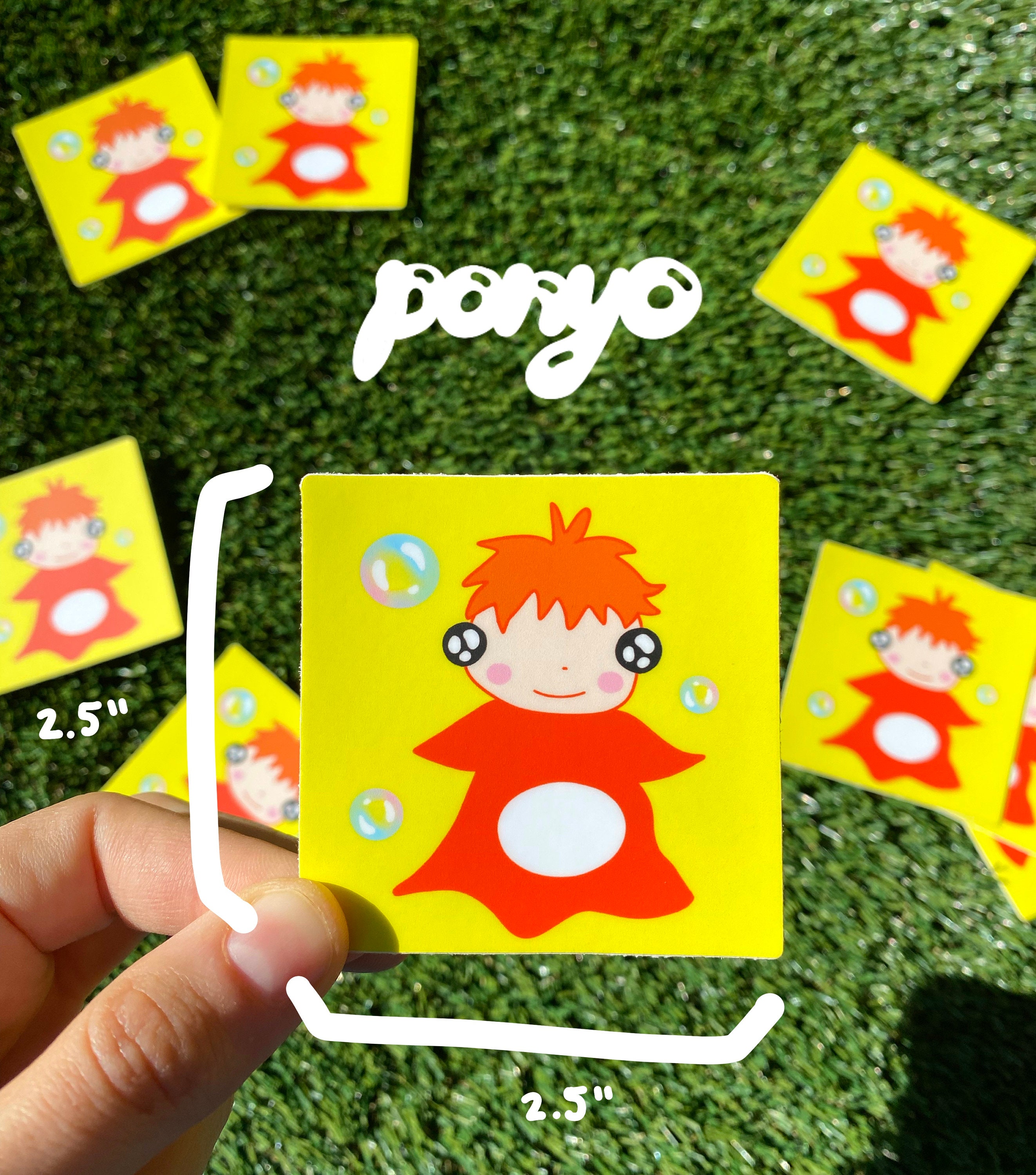 Ponyo Waterproof Vinyl Sticker - Etsy