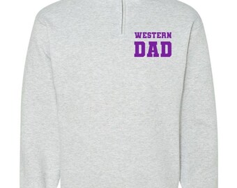 Custom College Quarter Zip - Embroidered School Sweathirts, Personalized College & University Sweaters, College Mom or Dad Gift