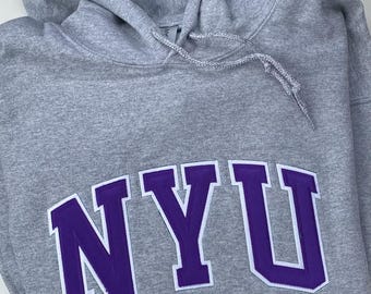 Custom College Hoodie - College & University  Sweaters, Team or Club Sweatshirts, Customizable Tackle Twill Hoodies
