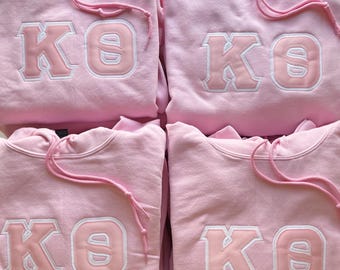 Sudadera o jersey con capucha personalizado con letras griegas - Suéteres de hermandad, ropa de la vida griega, sudaderas de capítulos de hermandades, regalo para hermanas mayores y menores