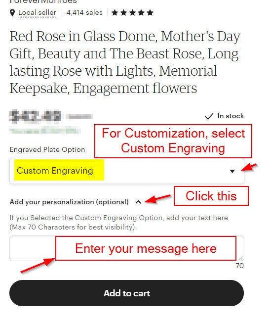 Personalized Beauty and the Beast Rose in Glass Dome With | Etsy