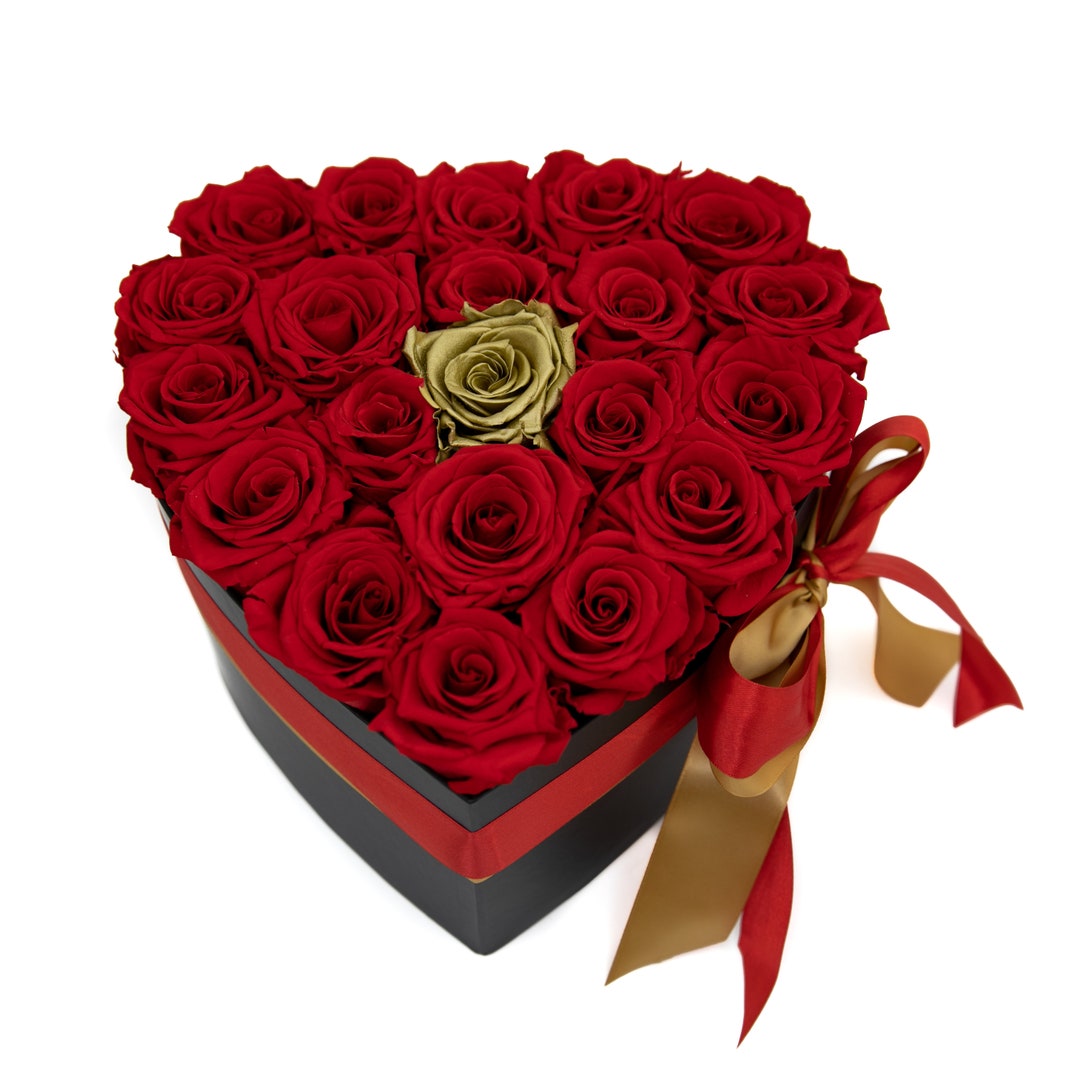 Eternal Heart Gift Set - Special Edition - Preserved Roses Arrangements - Heart Shaped Roses Bouquet