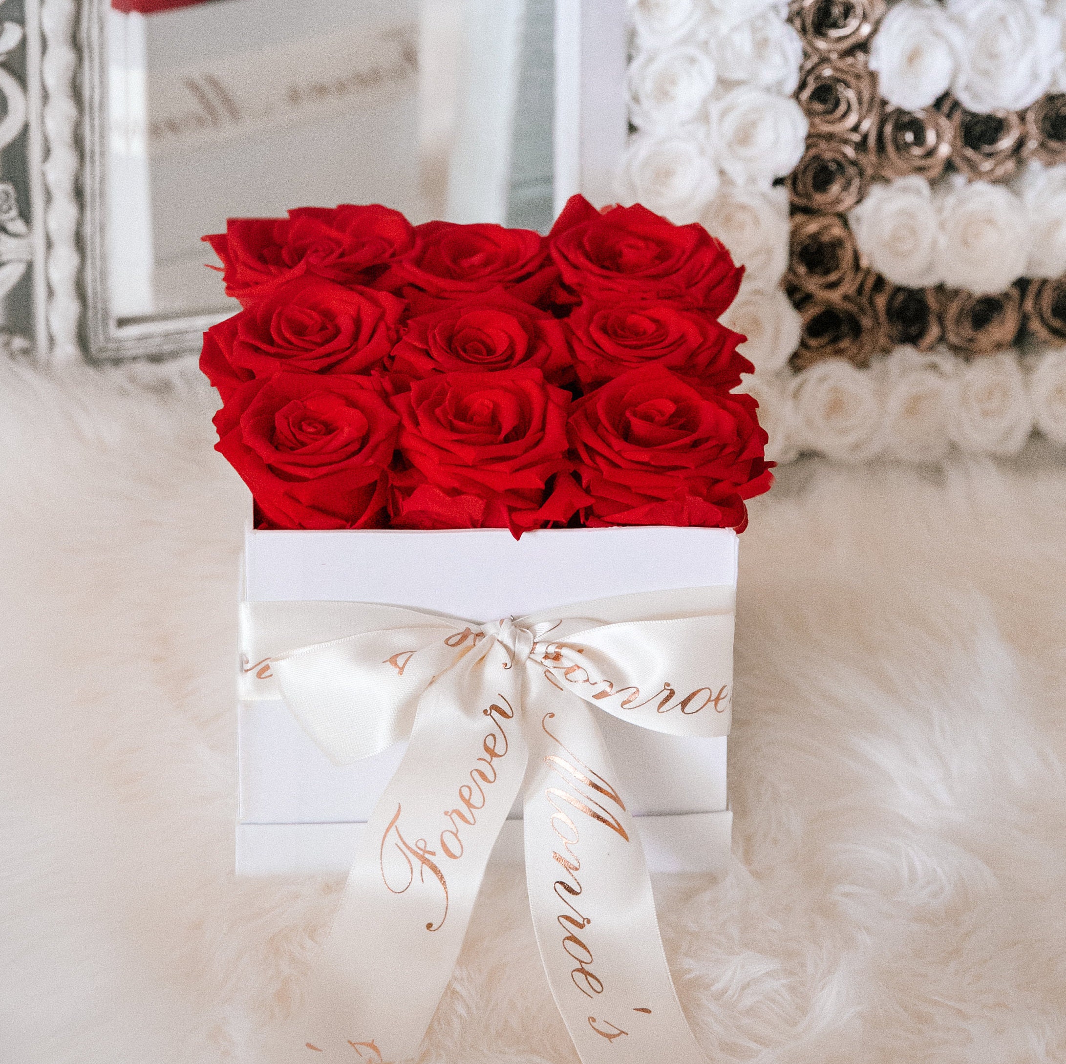 Preserved Box of Roses that last a year Enchanted Red Rose Etsy