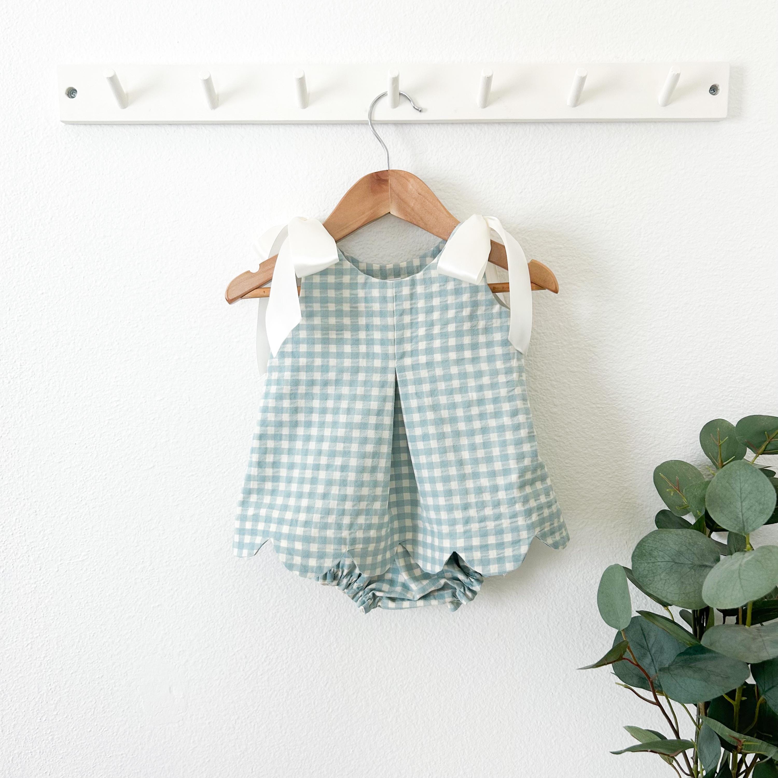 Blue Gingham Birthday Romper - Etsy