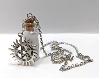 Supernatural Anti-Possession Charm Mini Bottle Necklace