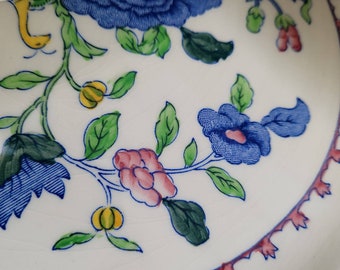 Vintage England Masons Ironstone REGENCY Plantation Colonial 7-78 Rectangular Glove Trinket Jewelry Box