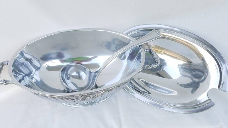 Lenox Butler S Pantry Metalware 3 Qt Soup Tureen With Etsy