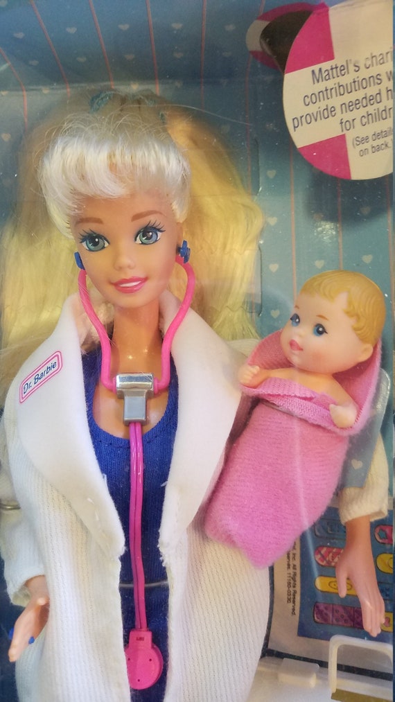 1993 Mattel Career Collection Dr. Barbie doll 1 white baby | Etsy