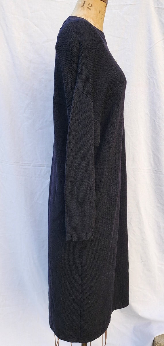 St. John Long Sleeve Sheath Dress sz 14 Black San… - image 6