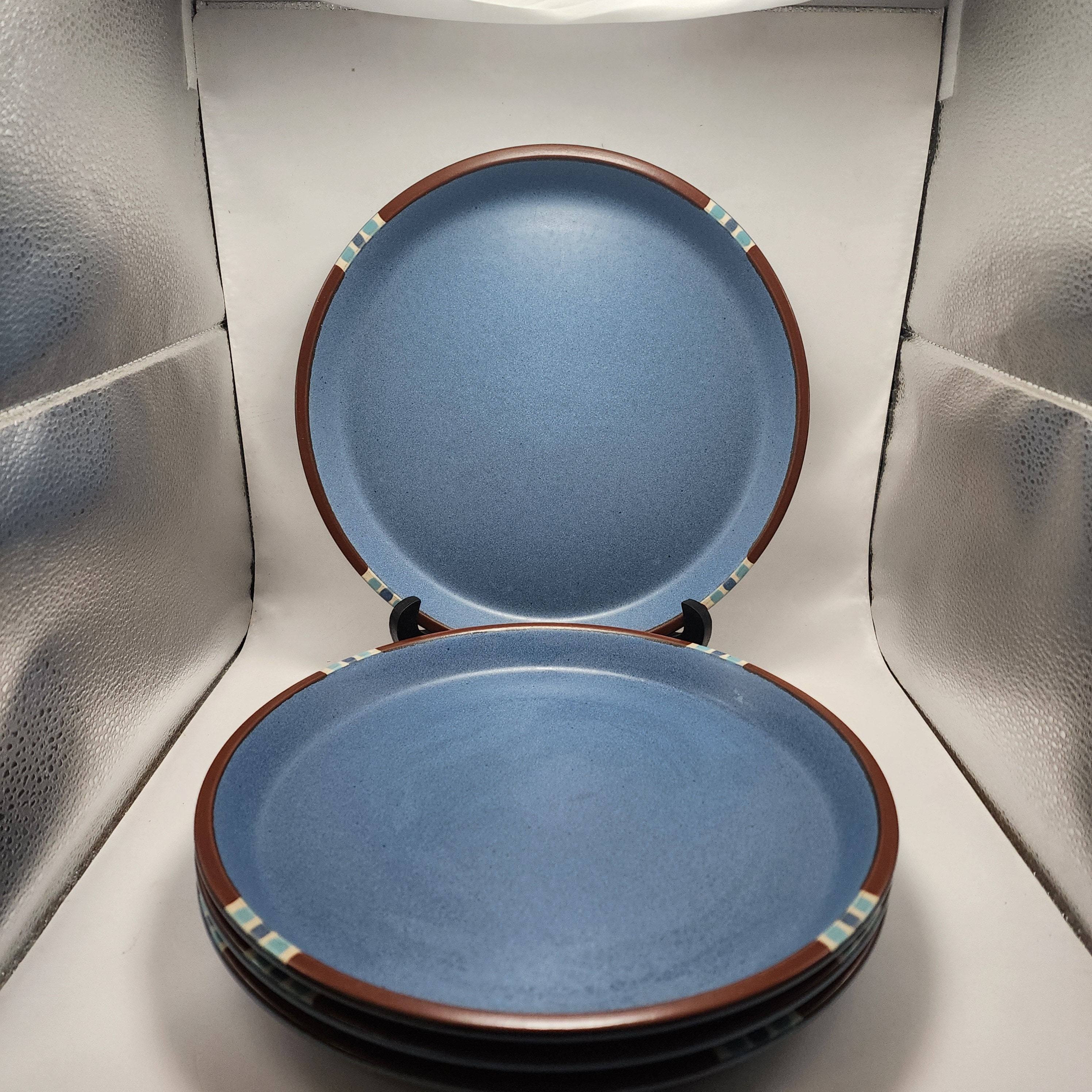 Dansk Mesa Sky Blue Dinner Plates Set of 4 Etsy