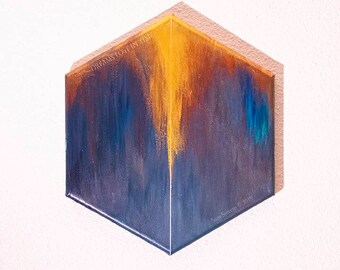 As the Universe Spills Over the Edges - Original Painting on a Classic Vinyl Record