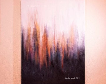 Event Horizon - PKS 2201+044. Original Acrylic Painting on Canvas