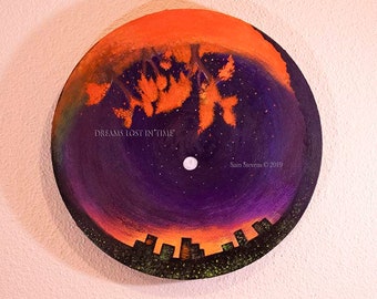 Denver Nights with Roo - Original 360 Painting - Acrylic on Canvas