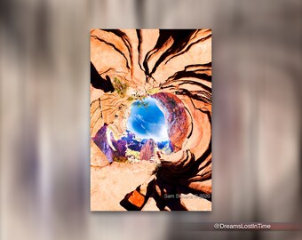 Angels Landing - 360 Panorama on 100% Polyester Tapestry