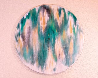 Event Horizon - IC 1459. Original Painting on a Classic Vinyl Record