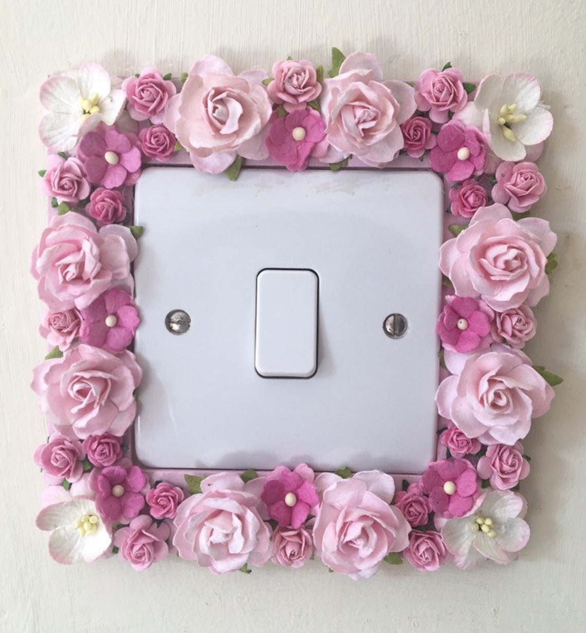 Floral Light Switch Cover Surround pastel Pinks Border Girls Etsy UK