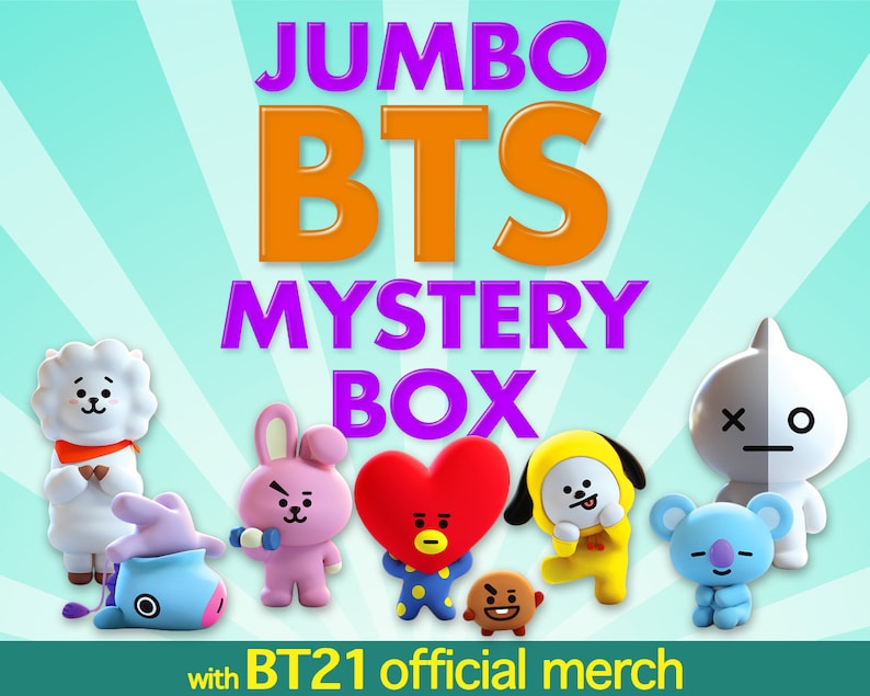 BTS Bias Mystery Box - with BT21 Official Merch - Gift Set Idea for Army Kpop Fans - by STYLE JJEOREO 