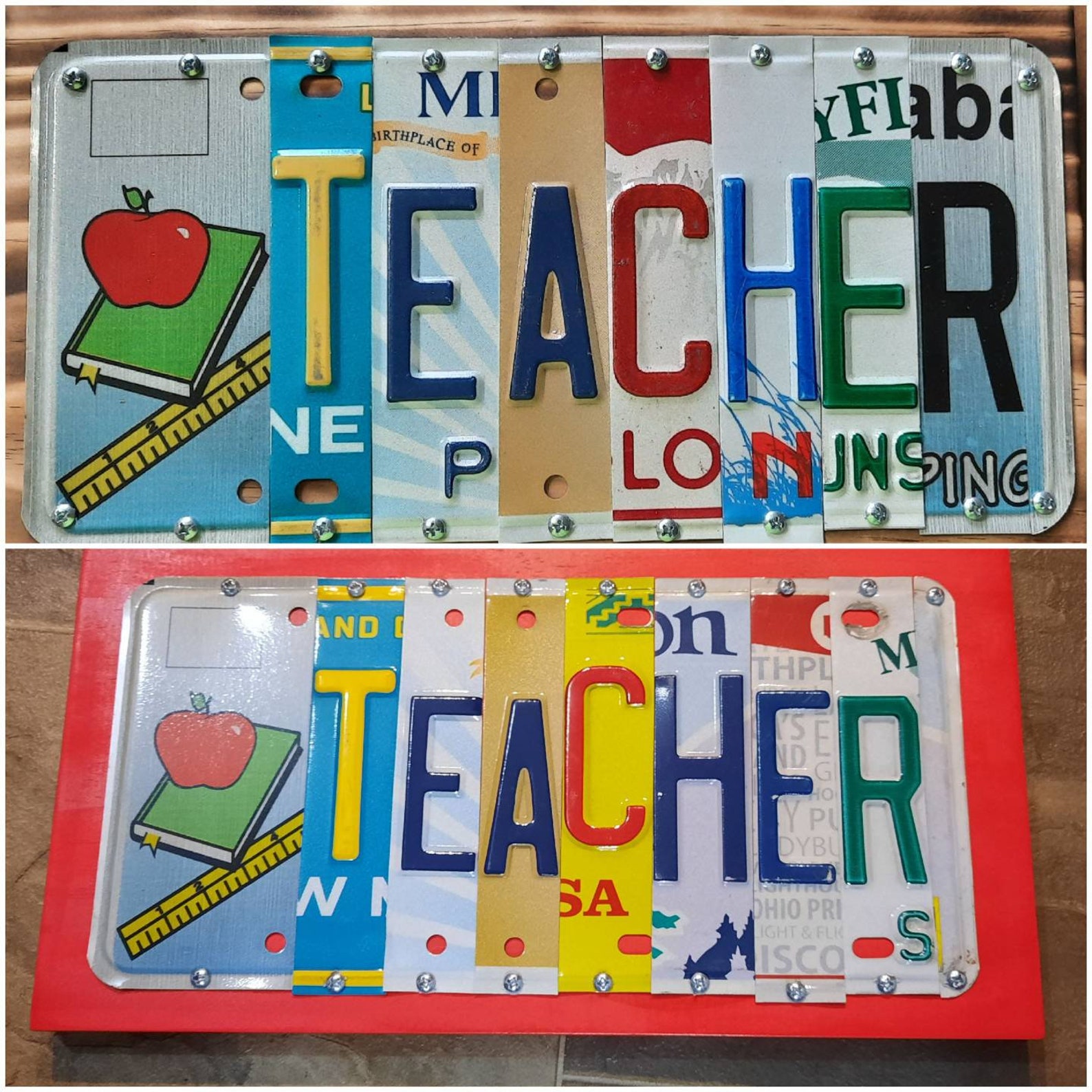 Teacher Educator Custom License Plate Sign Fast Free Shipping Etsy