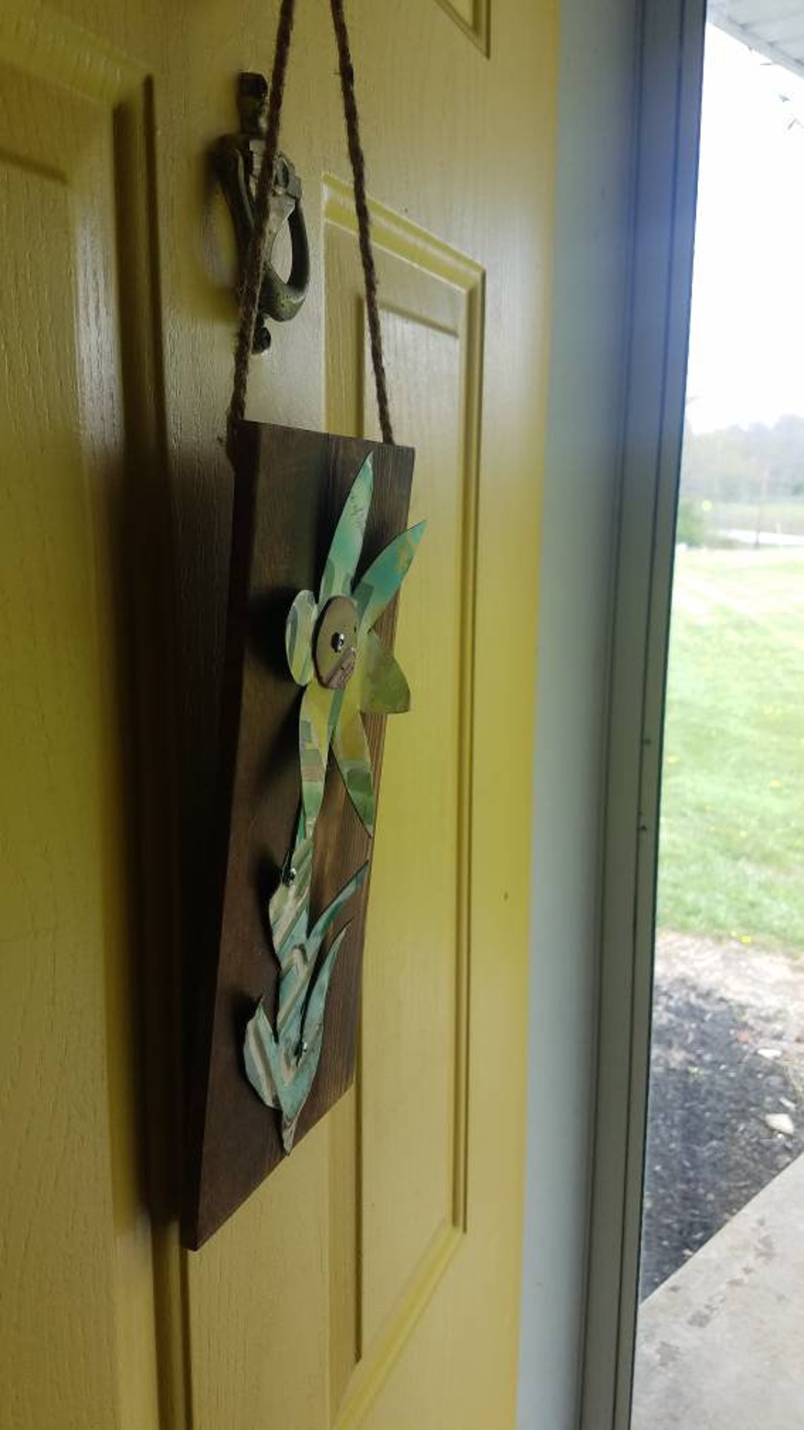 License Plate Flower Art Etsy