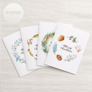 Cartões de Natal: Aquarela de coroa botânica australiana | Cartão A6