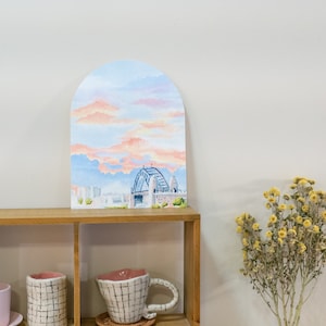 Impresiones artísticas de arco de pintura al pastel al óleo - Australian Sydney Harbour Bridge Landcape