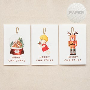 Christmas card - Rudolf Angel Snow globe ornament | A6 card