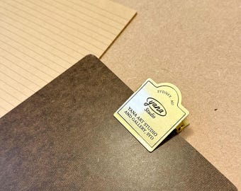 Brass Paper Clip: Yana Studio Desk Accessory, Artist Gift