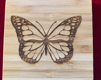 Bamboo Butterfly Coaster Set