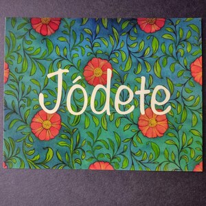 Jódete tarjeta postal, carte postale Jodete, carte postale espagnole drôle pour adultes, carte postale de merde dure, carte postale f off